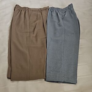 Perry Ellis Boy's Bundle Of 2 Pairs Of Pants Blue/Brown 4-6 Years Old